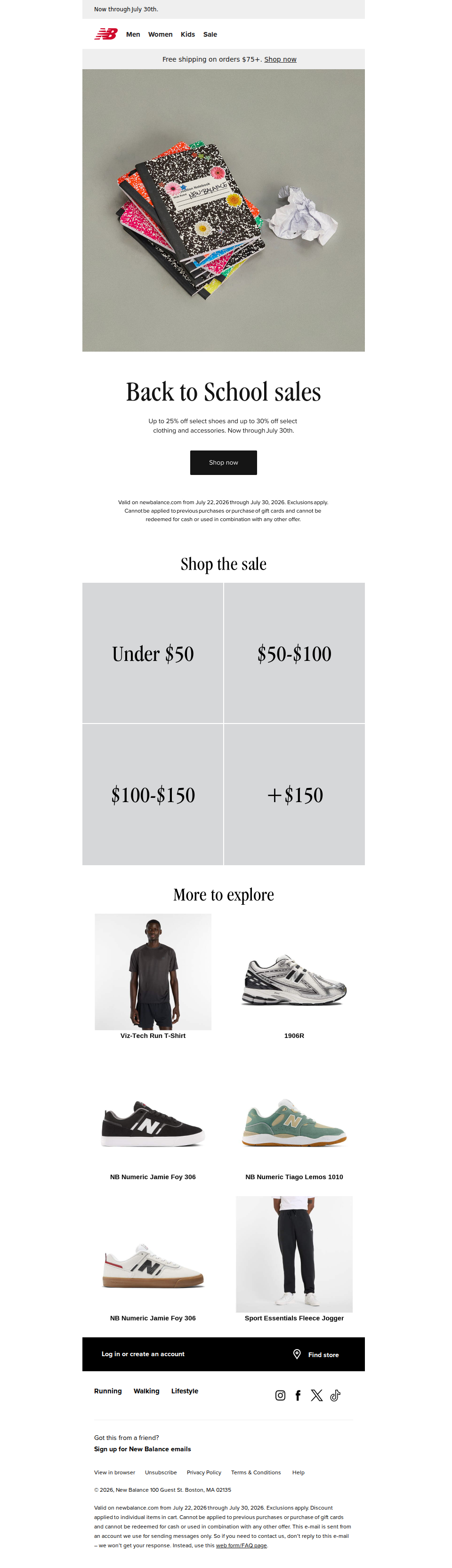 25% off your order when you spend $150+