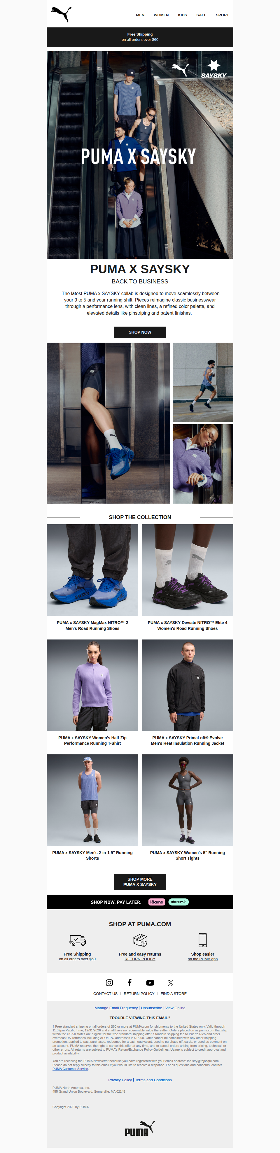 PUMA x SAYSKY Gets Back to Business