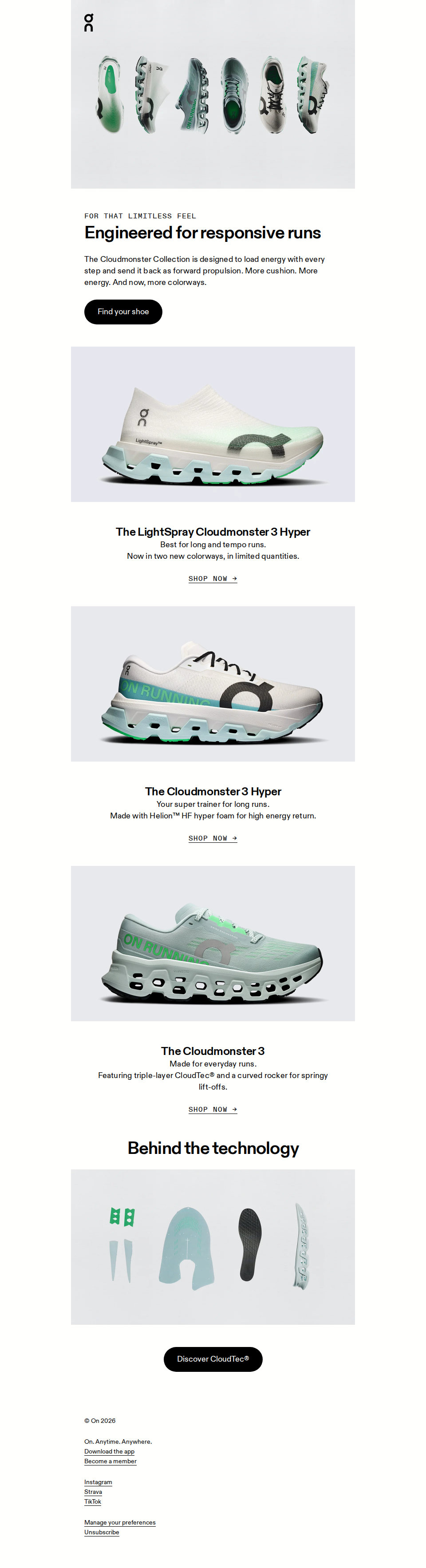 ☁️ New colors: The Cloudmonster Collection