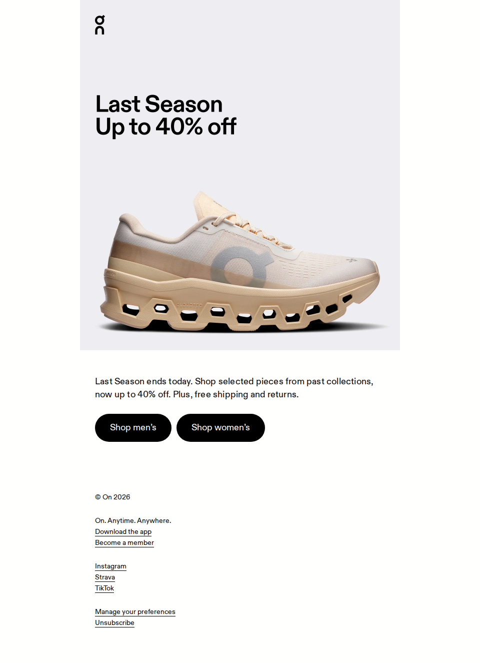 ☁️ Final call: Up to 40% off 