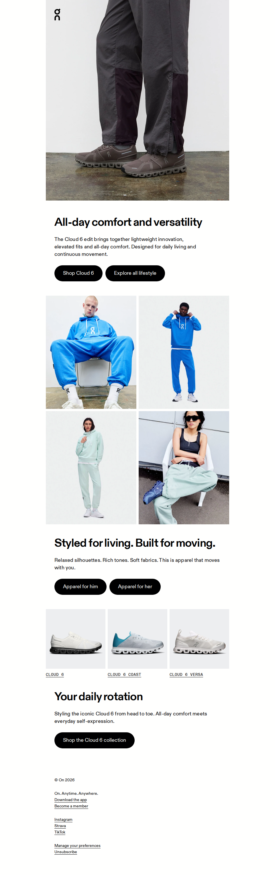 The Cloud 6 head-to-toe edit