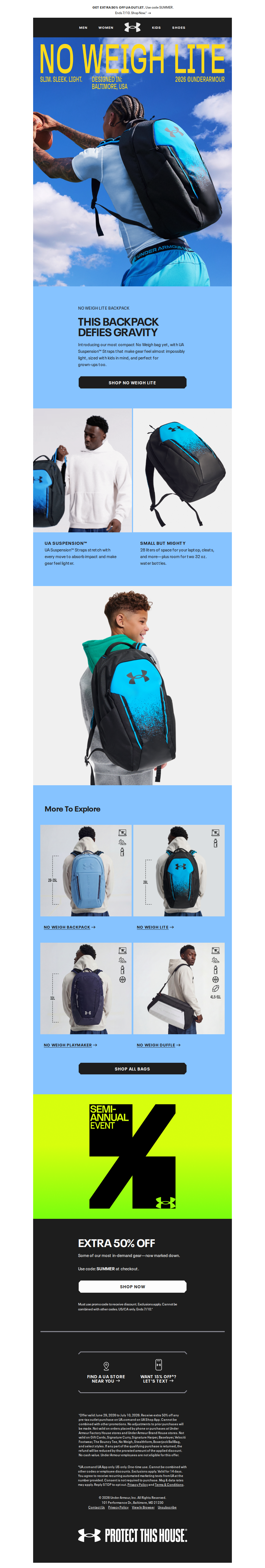 Meet the No Weigh Lite Backpack 🎒