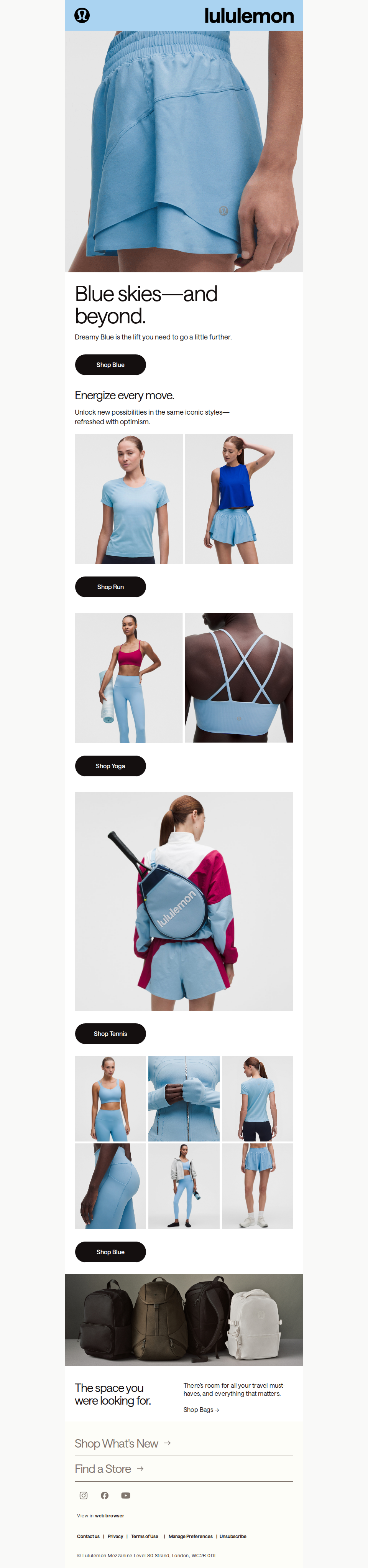Dreamy Blue—for every move.