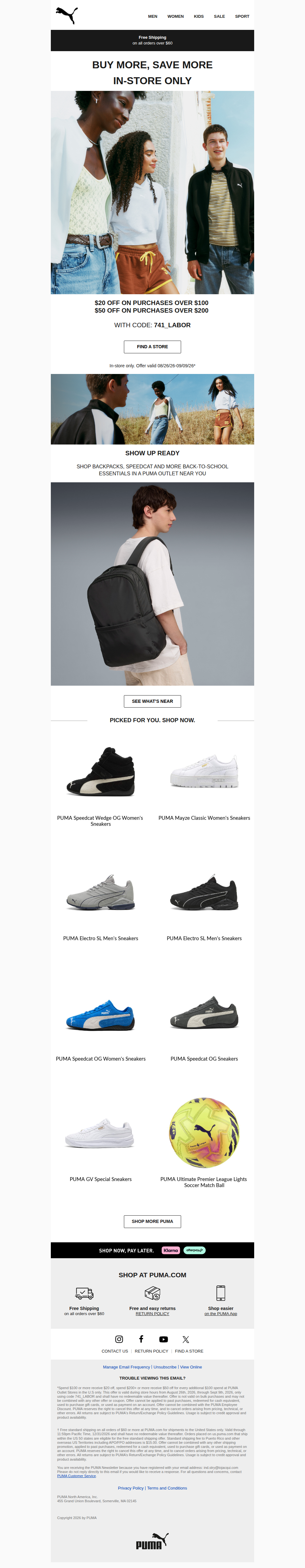 Labor Day Savings In-Store