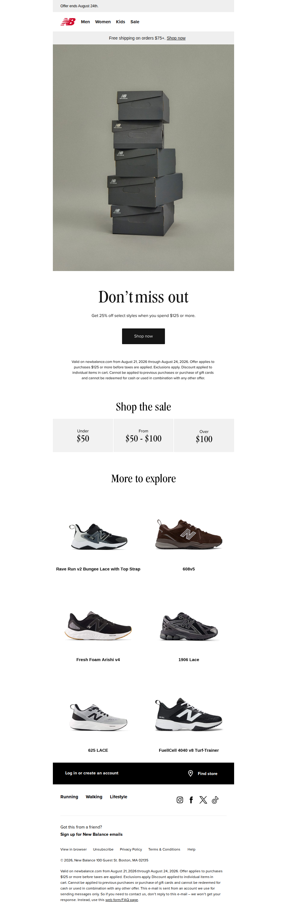Do not miss: 25% off select styles when you spend $125 or more, do not miss: 25% off select styles when you spend $125 or more