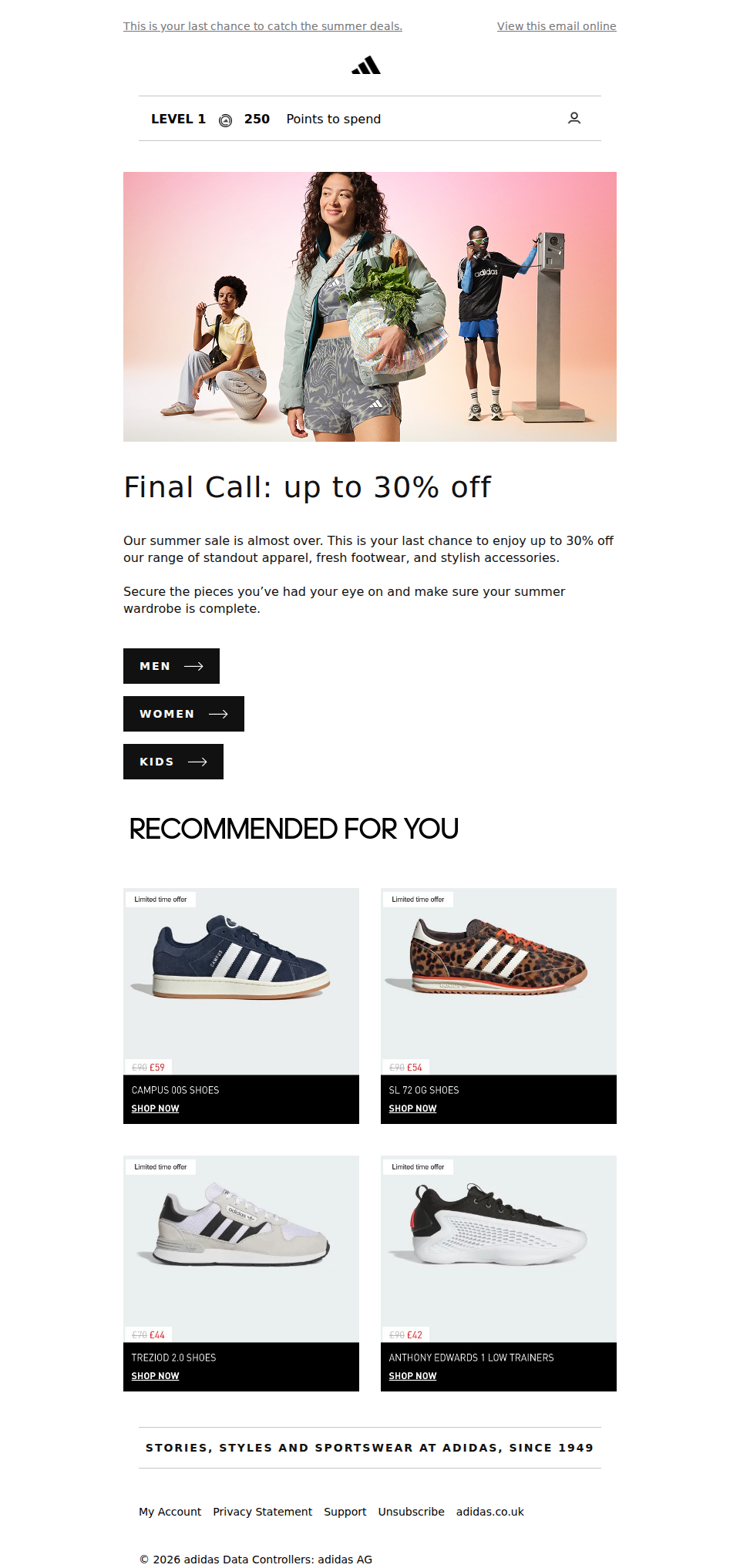 Final Call: up to 30% off