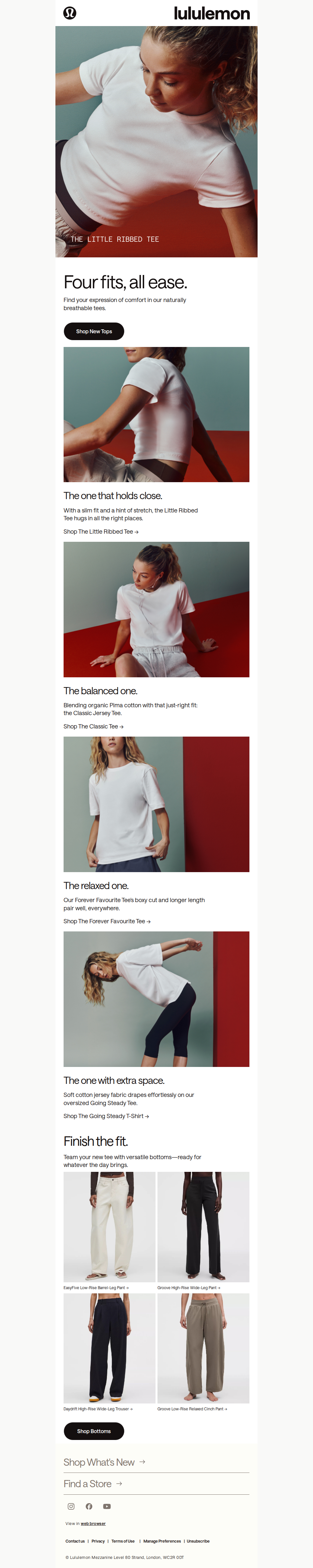 What's new: your choice of tees.