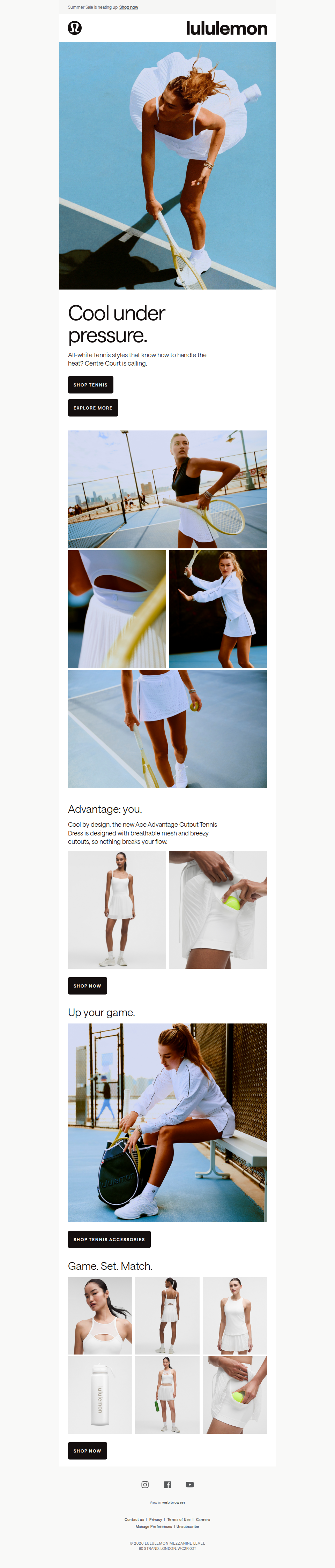 New in: all-white tennis styles.